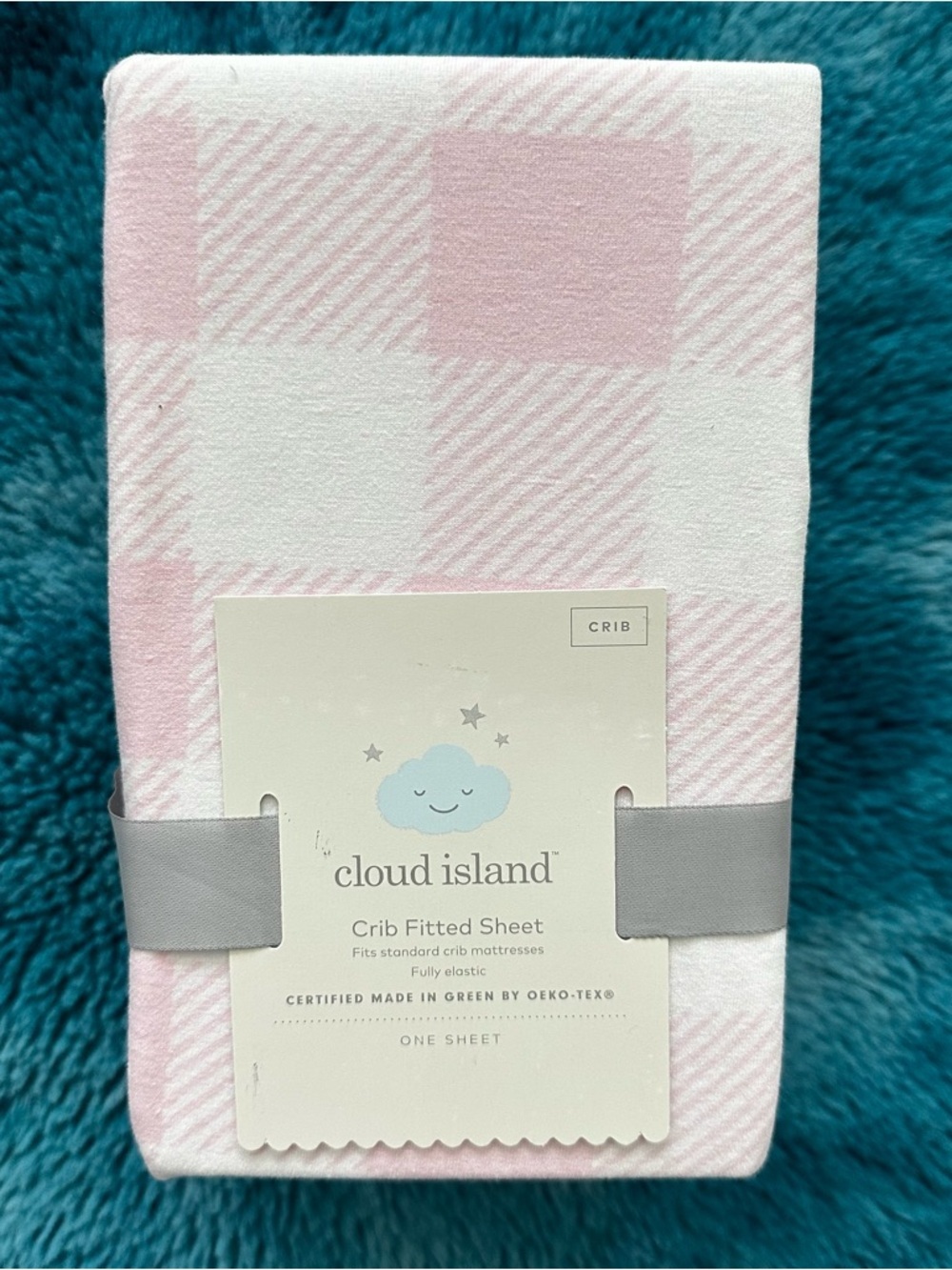 Cloud Island Polyester Rayon Jersey Fitted Crib Sheet